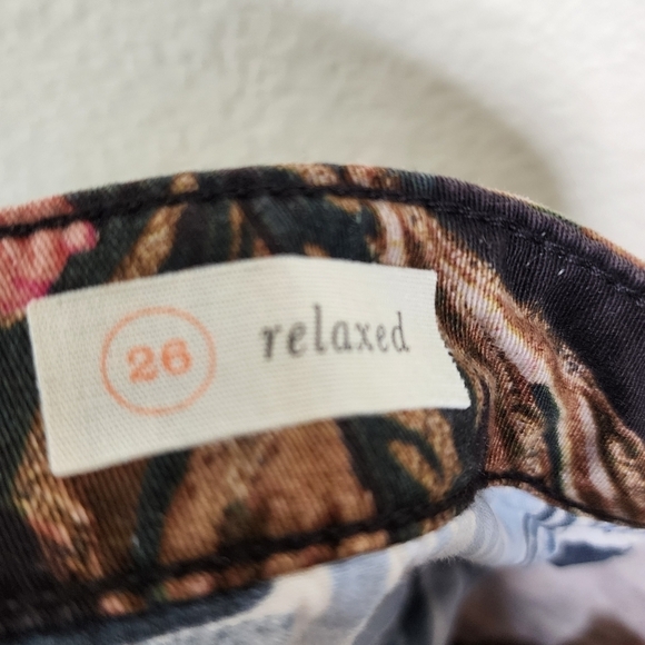 Anthropologie Chino Relaxed Printed Chino Pants 26 - Picture 9 of 10